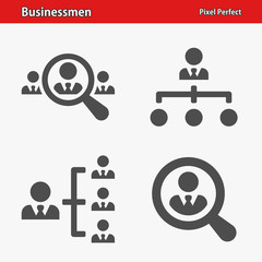 Businessmen Icons. Professional, pixel perfect icons optimized for both large and small resolutions. EPS 8 format.