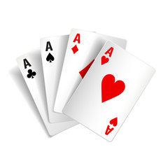 Playing cards isolated on white vector