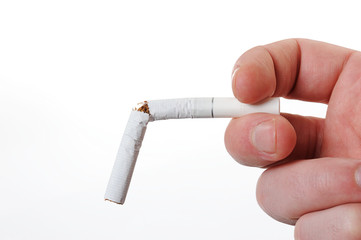 close up of broken cigarette