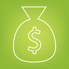 Money bag line icon