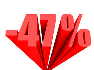 Discount 47 percent off sale.