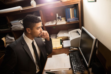 modern lawyer in office