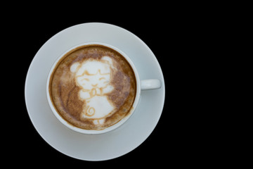 Chinese New Year Girl Late Art Coffee