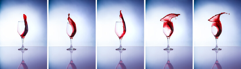 Collage of wine glasses