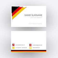 Vector Abstract Corner with German flag. Business card