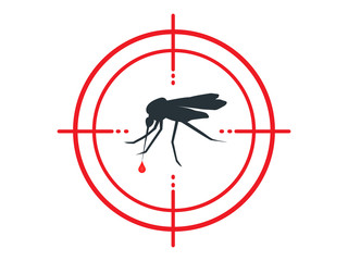 Target on Zika Virus Mosquito sucking blood - 102020536