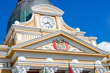 Bolivian Palace of Government (Palacio Quemado) in La Paz, Bolivia