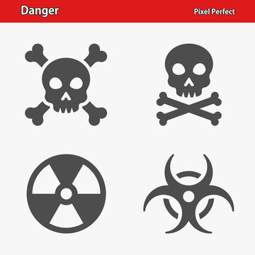 Danger Icons. Professional, pixel perfect icons optimized for both large and small resolutions. EPS 8 format.