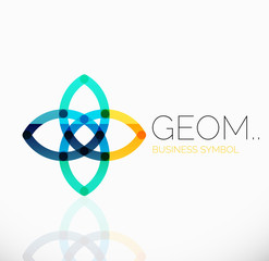 Logo, linear abstract geometric icon