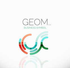 Logo, linear abstract geometric icon