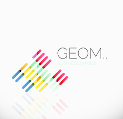Logo, linear abstract geometric icon