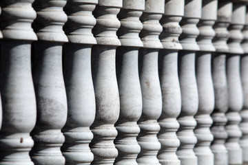 texture of white balustrade