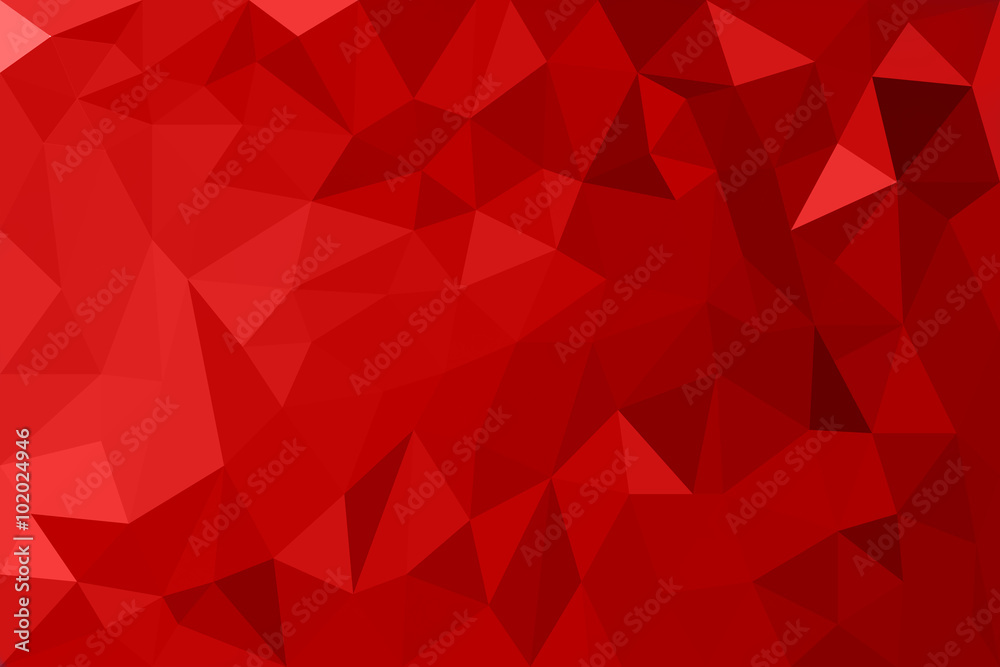 Fototapete red abstract geometric triangular polygon style illustration graphic background
