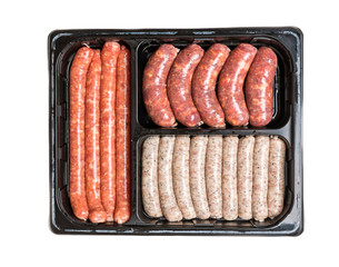 Vacuum package of sausages.