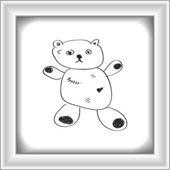 Simple doodle of a teddy bear