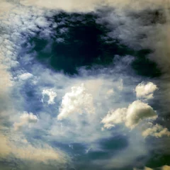 Fotobehang White clouds in the blue sky © ifaritovna