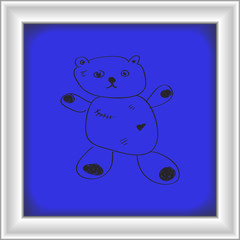 Simple doodle of a teddy bear