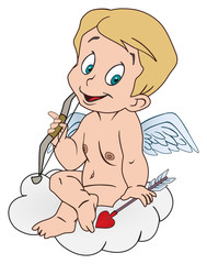 Cupid on a cloud