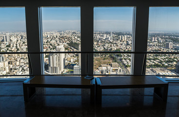 Aerial view of Tel Aviv city in Israel
