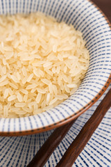 bowl of parboiled risotto rice