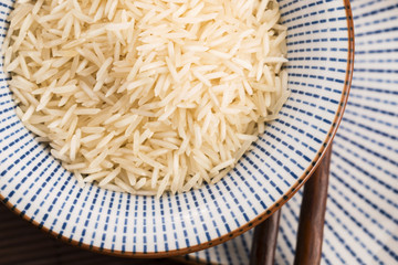 basmati rice in a bowl