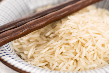 basmati rice in a bowl