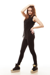 Fototapeta premium people concept - teenage girl in casual clothes