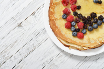 Pancakes with fresh berries