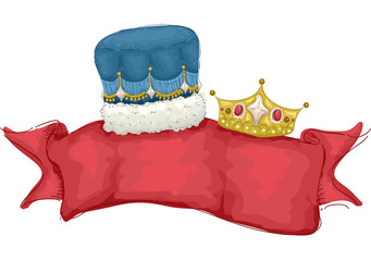 King Queen Crown Banner