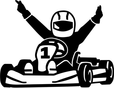 Winning kart racer