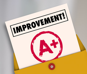 Improvement Report Card Grade Good Results Tutor School Learning