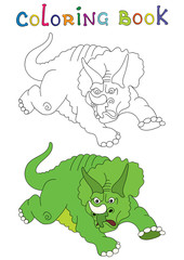 Illustration of a dinosaur triceraptos