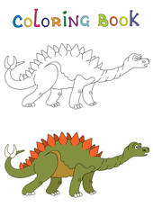 Illustration of a dinosaur Stegosaurus
