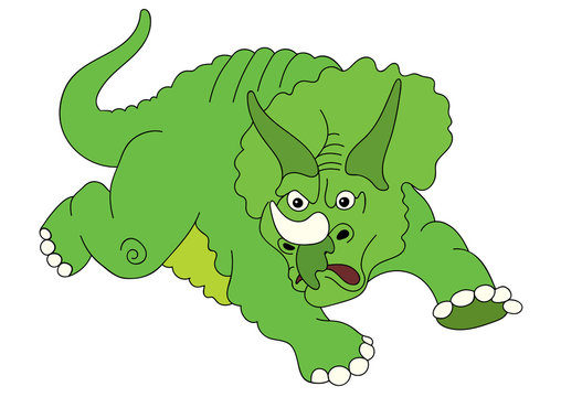 Illustration of a dinosaur triceraptos