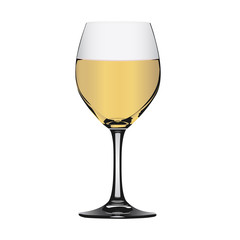 White wine in glass