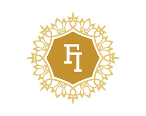 FI initial royal letter logo