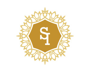 SI initial royal letter logo
