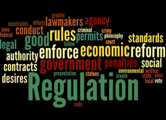 Regulation, word cloud concept 8