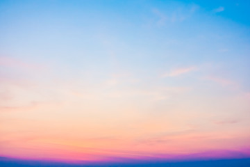 Beautiful sunset on the sky