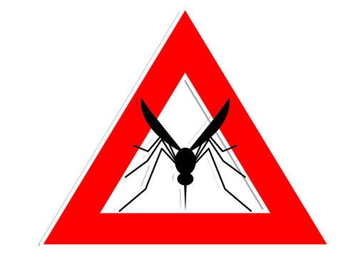 Zika Virus Schild Mit Mücke