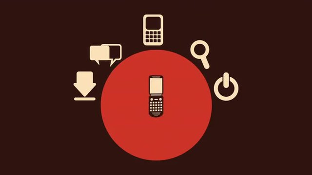 cellphone  icon design, Video Animation