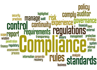 Compliance, word cloud concept 9