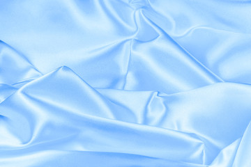 drap de satin bleu