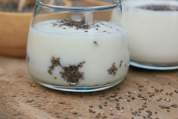 chia seed and yogurt smoothies