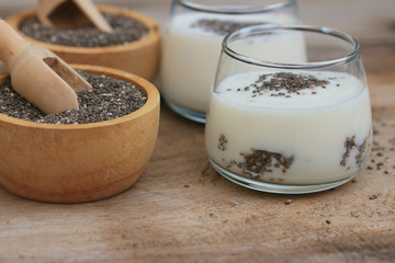 chia seed and yogurt smoothies