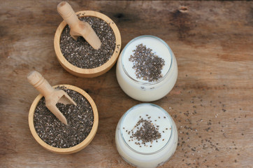 chia seed and yogurt smoothies