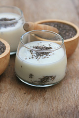 chia seed and yogurt smoothies