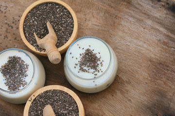 chia seed and yogurt smoothies