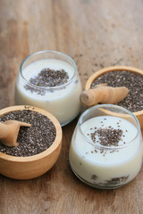 chia seed and yogurt smoothies