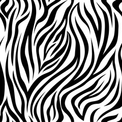 Naklejka na ściany i meble Zebra Stripes Seamless Pattern